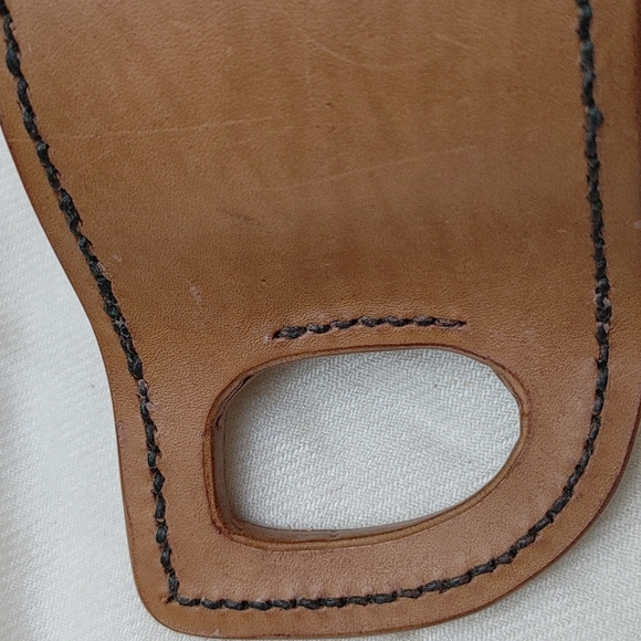 Leather Mason jar handle HANDMADE Horween leather - Picture 5 of 6